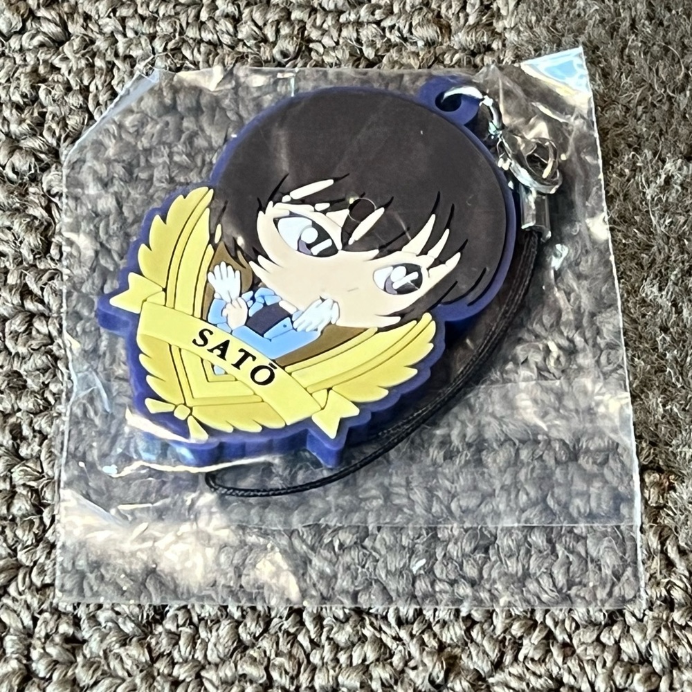 Detective Conan Case Closed Miwako Sato Rubber Keychain Phone Strap Anime Japan
